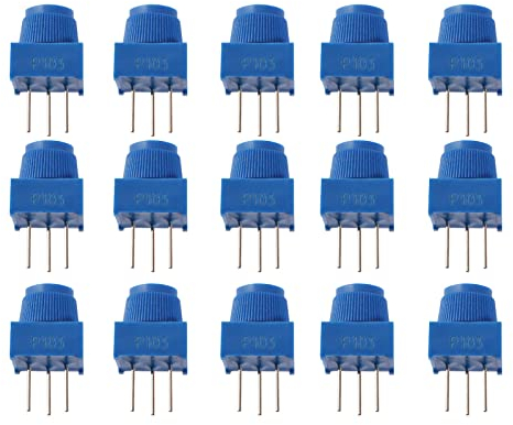The Lord of the Tools 15PCS 10K Ohm Breadboard Trim Potentiometer with 270 Degree Rotatable Knob Variable Resistors Trimmer Potentiometer