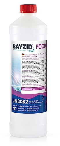 Höfer Chemie 6 x 1 L BAYZID® Poolclear - Trübungsbeseitigung für Pool Filter mit Kartuschen & Filterballs/Filterbälle