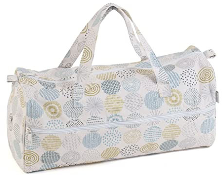 Hobby Gift Knitting Bag - Large Yarn Holder Wool Storage Bag - Zipper Compartment for Up to 40cm Knitting Needles, Crochet Hooks and Accessories - 16.5 x 45 x 19.5cm - Stitch Spot