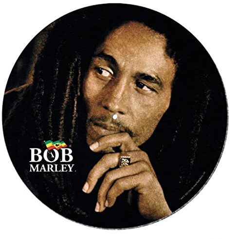 Pyramid International Bob Marley Turntable Record Slip Mat for Mixing, DJ Scratching and Home Listening (Legend Design) - Official Merchandise, Black