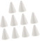 zalati Base vuota per albero di Natale, 10 pezzi, in schiuma, a forma di cono, materiale fai da te, colore: bianco, 70 mm