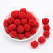30mm ca. 20 Stück Bunte Mini Pompons zum Basteln filzkügelchen Bunt pom pom Bälle Kleine Bommeln Flauschigen Plüschbälle für Dekorieren Verzieren Nähen DIY Kreativen Handwerk,Rot