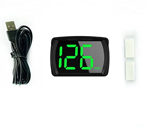 KKNOON - Pantalla de Cabeza Alta para Coche KM/H MPH GPS, HUD Medidor de Velocidad Digital Con Gran Pantalla LED, Adaptador de Carga para Camión SUV Moto