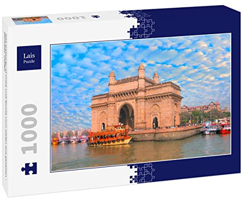 Lais Puzzle Das Gateway of India und Boote vom Hafen aus gesehen - Mumbai, Indien 1000 Teile