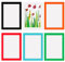 6er Set Bilderrahmen A4 (21 x 29,7 cm),Ideal für Kinder A4 Aquarell,Collagen,Dokument,Urkunde,Fotos,Bilder,Pappe Bilderrahmen für die Wand,Bilderrahmen Ccollage mit Schutz Kunststoffmembran,Mehrfarbig