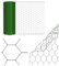 Clôture hexagonale - 0,5 m x 25 m - Grillage métallique galvanisé - Pour lapins et poules - Pour travaux manuels, jardin, potager, animaux - Vert