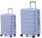 RMW Suitcase Large Medium Cabin Size | Hard Shell | Lightweight | 4 Dual Spinner Wheels | Trolley Luggage Suitcase | Hold Check in Luggage | TSA Combination Lock (Purple, Cabin 20 + Medium 24)