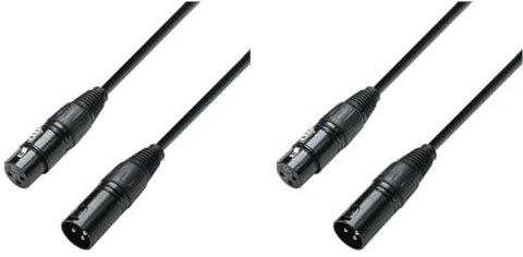 Adam Hall Cables 3 STAR DMF 0150 - Cavo DMX XLR maschio a XLR femmina 1,5 m (Confezione da 2)
