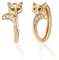 Jenosy Fuchs Ohrringe Gold Damen - Zarte Creolen Mädchen Modische Leichte Knorpel Huggie Hypoallergene 18K Vergoldet Modeschmuck für Frauen und Mädchen