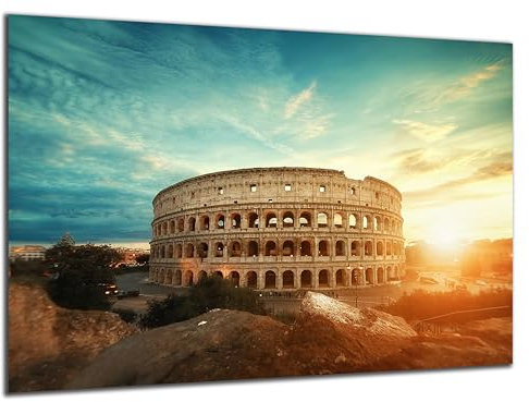 DARO Design - Wand-Bild 6mm HDF 70x50 cm Kolosseum Italien - Wand-Deko Bilder Wohnzimmer