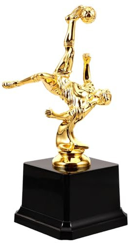 BESPORTBLE Soccer Trophy, Football Trophy Cup Soccer Award Trophy Golden Trophy Cup for Sports Tournament Winning Prizes Classroom School Rewards and Party Favors, 7.02inch