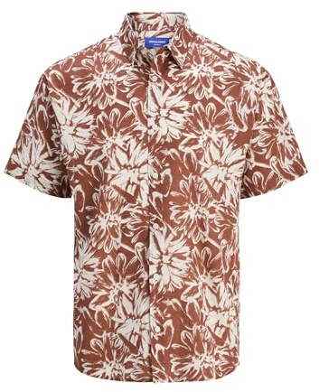JACK & JONES Herren Boy Hemd Junior Jorjoshua Split AOP Shirt Ss Jnr