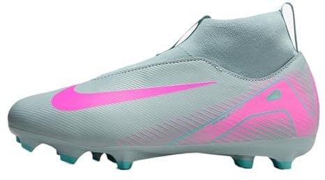 Nike Jr. Mercurial Superfly 10 Academy MG (jüngere/ältere Kinder) High-Top-Fußballschuh, Ocean Cube/Pink Blast, 38 EU