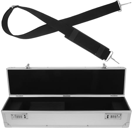 JECOMPRIS Étui Rigide en Aluminium avec Serrure à Combinaison, Mallette de Rangement pour Couteaux Cuisine 8 Emplacements, Protection Anti-poussière et Humidité, Transport Sécurisé
