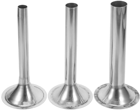 Tubo de Llenado de Salchichas para Picadora, 3 Piezas de Acero Inoxidable | Compatible Varias Picadoras de Carne, Fácil de Instalar y Retirar, Uso Múltiple en Cocina