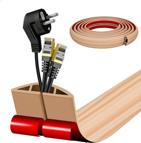 Passage de Cable au Sol Adhésive PVC Flexible Passe Cable Sol, Passe Cable Sol pour Bureau Maison Entrepôt Concert, Cache Fil Électrique Sol Auto-Adhésif Montage pour Tous Les Câbles Bureau(30mm×3m)