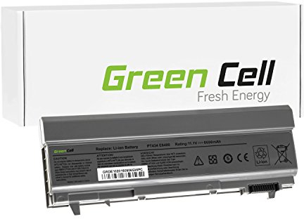 Green Cell® Extended Serie PT434 W1193 4M529 Laptop Akku für Dell Precision M2400 M4400 M4500 (9 Zellen 6600mAh 11.1V Silber)