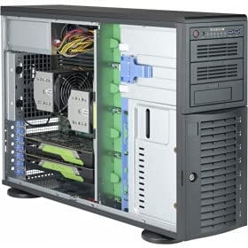 Supermicro SuperWorkstation 7049A-T Intel® C621 LGA 3647 Rack (4U) schwarz - Barebone Server (Intel® C621, LGA 3647, 10,4 GT/s, Intel® Xeon®, DDR4-SDRAM, 2000 GB)