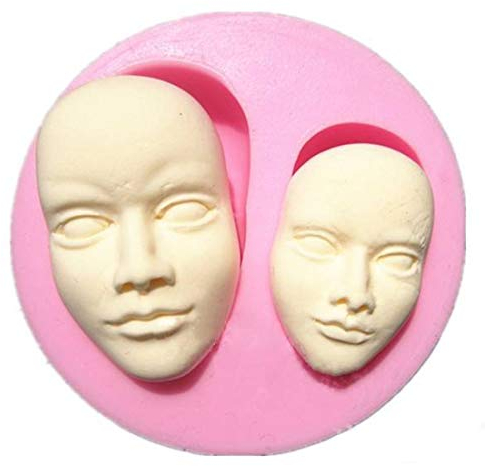 Moule en silicone visage humain moule chocolat argile polymère moule gâteau fondant outil