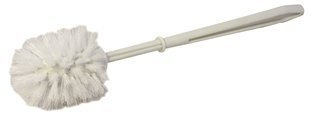 2 X Plain White Plastic Toilet Brush, Fits All Holders