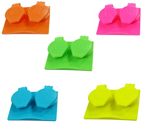SPORTS WORLD VISION Contact Lens Cases - Travel Storage Flip Top Flat Contact Lens Solution Boxes, Mix Colors Bulk Buy Box 4, 8 & 12pcs Travel Contact Lenses Solution Holders