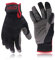HANDLANDY Herren Touchscreen Arbeitshandschuhe, aus Kunstleder Nützliche Schutzhandschuhe mit Atmungsaktive Elastan Gepolsterte Gelenk & Handfläche,Schwarz (XL)