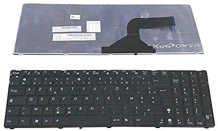 KinPower Clavier AZERTY Français Compatible avec ASUS G Series G51 G53 G53JW G53SW G60 G60JX G60VX G72 G73 Model Version 2
