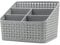 Fai Top Aufbewahrungskorb, Kosmetik Box, Organizer, Kunststoff, Aufbewahrungsbox für Schreibtisch, Büro, Schlafzimmer, Arbeitsplatte, Zuhause, Plastik, grau, 5 Grid