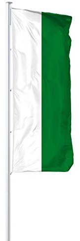 Vispronet® Bundesländerfahne 120x300 cm ✓ in Deutschland produziert ✓ versch. Materialien ✓ Hochformat (Primeflag, Sachsen ohne Wappen)