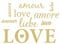 Ideen mit Herz Metallic-Bügeltransfers | Bügelbild für Textilien | DIN A4 | Schriften ohne Hintergrund | Liebe, Love, Amour, Amore | Farbe: gold