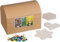 Nabbi Bio Bügelperlen, Ø 5 x H 5 mm, 7.000 Stk., 10 Farben Mix, 3 Legeplatten, Box