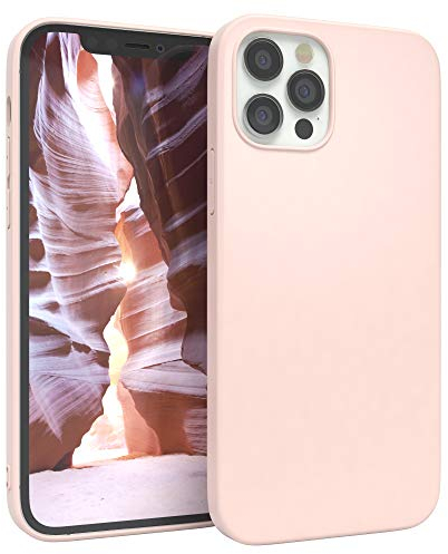 EAZY CASE Handyhülle Silikon mit Kameraschutz kompatibel mit iPhone 12/12 Pro in Hellrosa, Rosa, Ultra dünn, Slimcover, Silikonhülle, Hülle, Softcase, Backcover