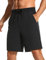 CRZ YOGA Herren Sports Shorts Schnelltrocknend Fitness Kurz Hose Laufshorts mit Taschen - 23cm Schwarz XL