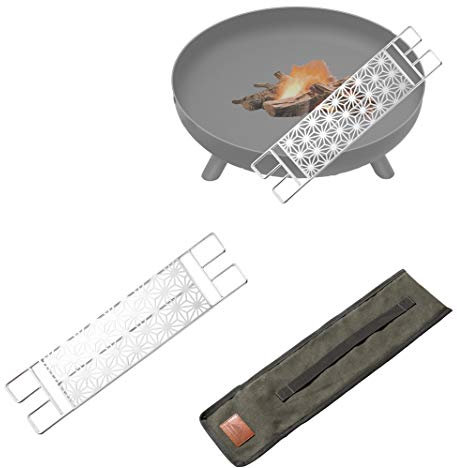 CAMPINGMOON 304 Stainless Steel Cooking Grates for Camping Stove Grill Campfire Open Fire with Carry Bag MTG-C (with Carrying Bag MTG-CB)
