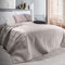 Eurofirany Tagesdecke Sesseldecke Sofadecke Velvet Samt Steppdecke für Wohnzimmer und Schlafzimmer (Sofia Beige, 230 x 260 cm)