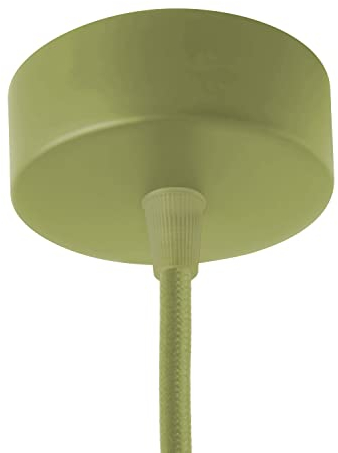 AMARCORDS - Baldachin aus Metall, Farbe PISTAZIE, Lampengehäuse komplett mit Kabelklemmenzubehör, Schrauben und Deckenhalterung. Durchmesser 77 mm, Höhe 26 mm