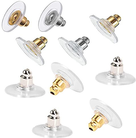 FENGHUNAYUE Gummi Ohrring Clutch Ohrring Sicherheit Ohrring Verschluss Kunststoff Ohrstopper FüR Ohrringe Ohrring Stopper Silikon für Befestigen Von Ohrringen,Ohrring Handwerk Zube
