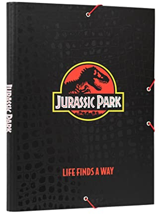 Grupo Erik Mappe A4 - Jurassic Park Mappe - Eckspannmappe - Heftmapppe A4 Jungen - Sammelmappe DIN A4 mit Gummizug - A4 Mappe Für Ihre Dokumente, das Lernen oder die Arbeit