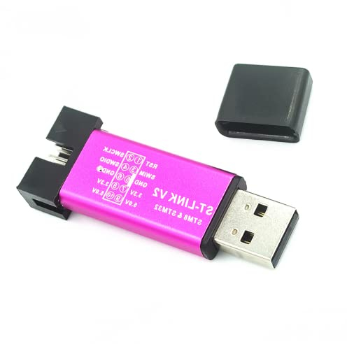 Mini ST-Link V2 Stlink Emulator Downloader STM8 STM32 mit Abdeckung + Kabel