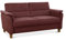 CAVADORE 3er-Sofa Palera mit Federkern / Kompakte Dreisitzer-Couch im Landhaus-Stil / passender Sessel und Hocker optional / 179 x 89 x 89 / Mikrofaser, Rot