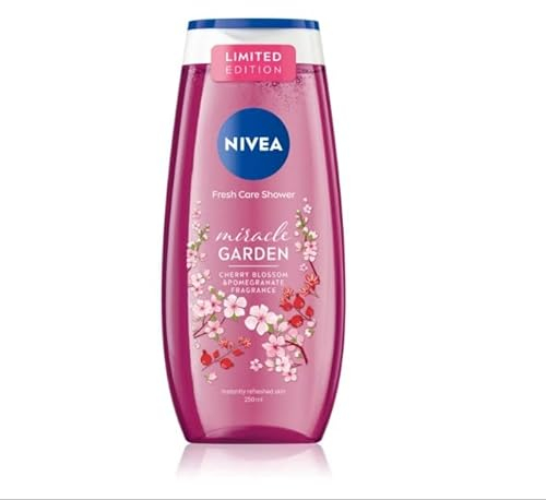 NIVEA Duschgel Miracle Garden Kirschblüte und Granat, 250 ml