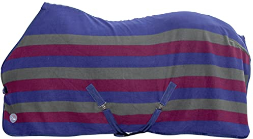 HKM Profi Pferdedecken dunkelgrün/weinrot/dunkelblau 115