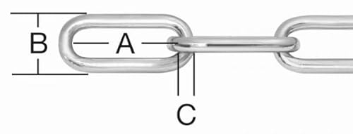 Vormann 008200040Z Rundstahlkette, Form C, Verzinkt, 4mm, 60 Meter
