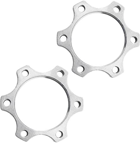 JJHXSM 2pcs Bike Freewheel Threaded Hubs Disk 44mm Brake Rotor 6 Bolt Flange Adapter with 12 Screws