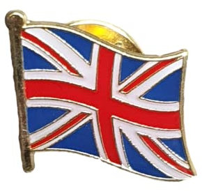 Fat-catz-copy-catz Patriotic Supporters Union Jack Flag Pole Metal Enamel Lapel Pin Badge Great Britain GB UK Jubilee