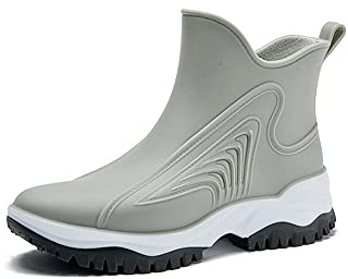 VERROL Scarpe da Pioggia in Gomma Donna Wellies Stivaletti Impermeabili Mode Leggero Ankle Boots Stivali da Giardino 36-41