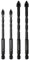 sourcing map 4pcs Masonry Drill Bit Set, 6mm to 8mm Concrete Drill Bit Set 1/4 Hex Shank Ceramic Tile Drill Bit Carbide Tip for Brick, Glass, Plastic, Ceramic Tile, Wall Mirror, Black