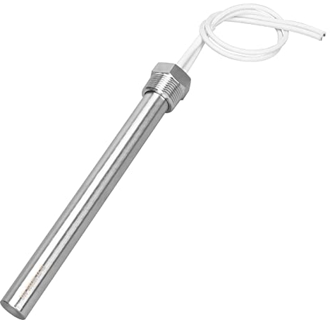 AIICIOO 3/4 Zoll DN20 26mm Flansch Heizpatrone Heizelement DC 24V 1000W Eintauchen Heizung Edelstahl Elektrische Heizung