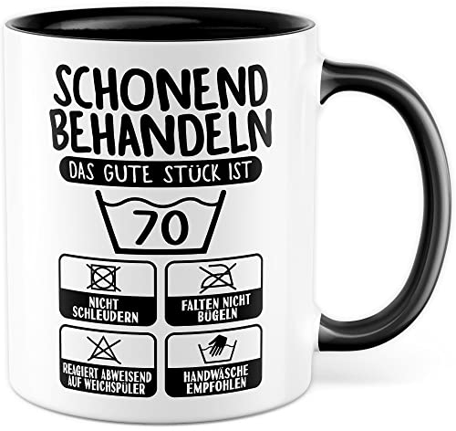 70 Jahre Tasse Geburtstag Geschenkidee Geburtstagsfeier Kaffeetasse Geschenk für Siebzigjährige Kaffeebecher Siebzig Becher
