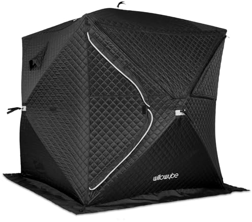 WILLOWYBE Outdoor Sauna Tent Pro - 4-Personen, Allwetter, Isoliert, Solide, Panoramablick, einfache Einrichtung